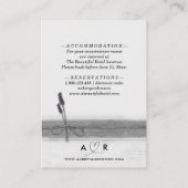 Rustieke Boho Burlap Wood Lavendel Wedding Details Informatiekaartje (Achterkant)