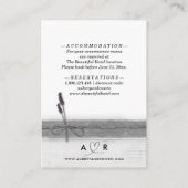 Rustieke Boho Burlap Wood Lavendel Wedding Details Informatiekaartje (Achterkant)