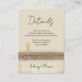 Rustieke Boho Burlap Wood Pampass Wedding Details Informatiekaartje (Voorkant)