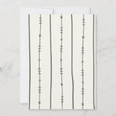 Rustieke Boho Chic Baby shower Modern Kraft Minima Kaart (Achterkant)