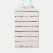 Rustieke Boho Chic Baby Shower Moderne Kraft Favor Cadeaulabel (Achterkant)