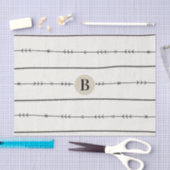 Rustieke Boho Chic Baby Shower Moderne Kraft Monog Tissuepapier (Craft)