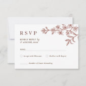 Rustieke Boho Chic Bloemige Trouw RSVP Kaarten (Voorkant)