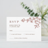 Rustieke Boho Chic Bloemige Trouw RSVP Kaarten (Staand voorkant)