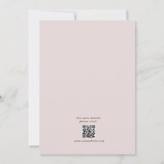 Rustieke Boho Chic Boheemse thema bruiloft uitnodi Kaart (Achterkant)