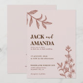 Rustieke Boho Chic Boheemse thema bruiloft uitnodi Kaart (Voorkant / Achterkant)