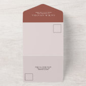 Rustieke Boho Chic bruiloft alles in één RSVP-kaar All In One Uitnodiging (Buitenkant)