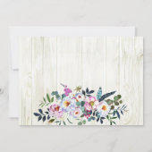 Rustieke Boho Chic Floral Longhorn schedel Dank u Bedankkaart (Achterkant)