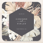 Rustieke Boho-Chic gepersonaliseerd Kartonnen Onderzetters (Voorkant)