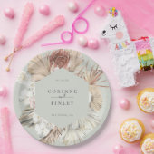 Rustieke Boho-Chic gepersonaliseerd Papieren Bordje (Feest)