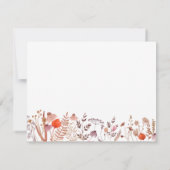 Rustieke Boho Chic Herfst Wildflower Wedding RSVP  Kaartje (Achterkant)
