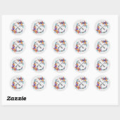 Rustieke Boho Chic Kristallen Edelstenen Veren Wat Ronde Sticker (Vel)