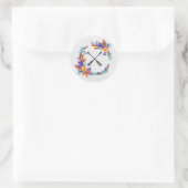 Rustieke Boho Chic Kristallen Edelstenen Veren Wat Ronde Sticker (Tas)