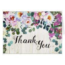 Rustieke Boho Chic Pioenen Bloemen Dank u