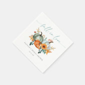 Rustieke Boho Chic Pompoen Herfst Bruidsfeest Servet (Hoek)