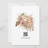 Rustieke Boho Chic Westerse Trouw Cowboy QR Code Save The Date (Achterkant)