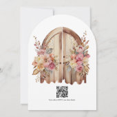 Rustieke Boho Chic Westerse Trouw QR Code Kaart (Achterkant)