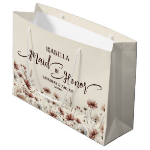 Rustieke Boho Chic Wilde Bloemen Getuige Trouwfees Groot Cadeauzakje