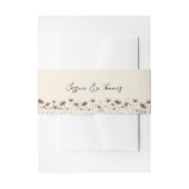 Rustieke Boho Chic Wildflowers Cream Wedding Uitnodigingen Wikkel (Voorkant Voorbeeld)