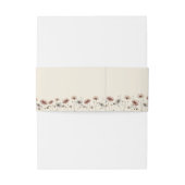 Rustieke Boho Chic Wildflowers Cream Wedding Uitnodigingen Wikkel (Achterkant Voorbeeld)