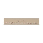 Rustieke Boho Chic Wildflowers Mocha Tan Wedding Uitnodigingen Wikkel (Vlak)