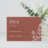 Rustieke boho chique bloemen bruiloft behuizing ka bedankkaart (Staand voorkant)