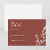 Rustieke boho chique bloemen bruiloft behuizing ka bedankkaart (Voorkant / Achterkant)