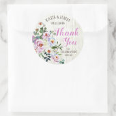 Rustieke Boho chique bloemenboeket bruiloft label (Tas)