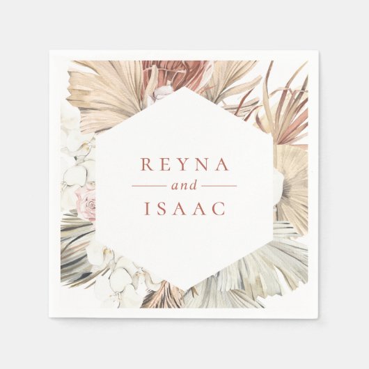 Rustieke Boho-Chique Persoonlijke Papieren Servett Servet (Voorkant)