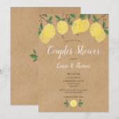 Rustieke Boho Citroen Groene Huwelijksdouche voor  Kaart (Voorkant / Achterkant)