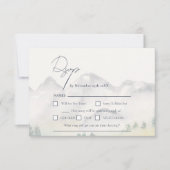 Rustieke boho Colorado berg bestemming bruiloft RSVP Kaartje (Voorkant)