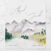 Rustieke boho Colorado berg bruiloft Wijn Etiket (Enkel label)