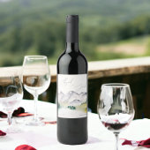 Rustieke boho Colorado berg bruiloft Wijn Etiket