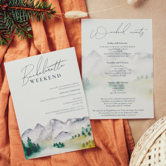 Rustieke boho Colorado berg vrijgezellenweekend Kaart