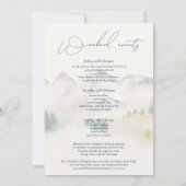 Rustieke boho Colorado berg vrijgezellenweekend Kaart (Achterkant)