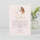 Rustieke Boho Country bruiloft uitnodiging (Staand voorkant)