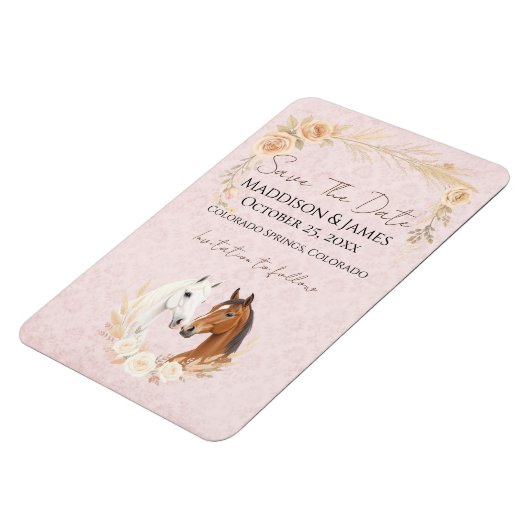 Rustieke Boho Country Save The Date Wedding Magneet (Linkerzijde)