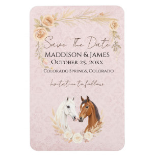 Rustieke Boho Country Save The Date Wedding Magneet