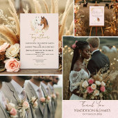 Rustieke Boho Country Wedding Bedankkaart