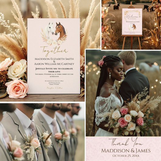 Rustieke Boho Country Wedding Kaart
