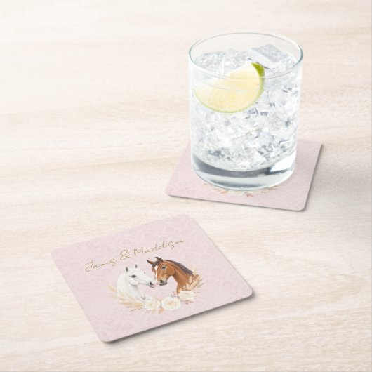 Rustieke Boho Country Wedding Kartonnen Onderzetters (Insitu)