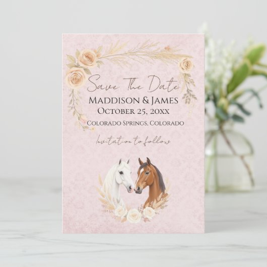 Rustieke Boho Country Wedding Save The Date (Staand voorkant)