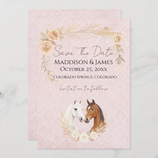 Rustieke Boho Country Wedding Save The Date (Voorkant / Achterkant)