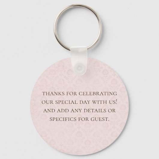 Rustieke Boho Country Wedding Sleutelhanger (Achterkant)