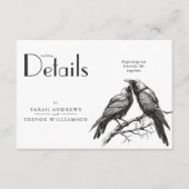 Rustieke Boho Crow liefhebbers Informatiekaartje (Voorkant)