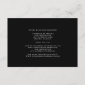 Rustieke Boho Crow liefhebbers Informatiekaartje (Achterkant)