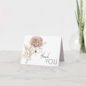 Rustieke Boho Delicate Herfst Wilde Bloemen Bruilo Bedankkaart (Voorkant)