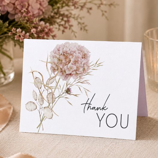 Rustieke Boho Delicate Herfst Wilde Bloemen Bruilo Bedankkaart