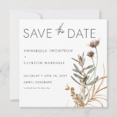 Rustieke Boho Delicate Herfst Wilde Bloemen Bruilo Save The Date (Voorkant)