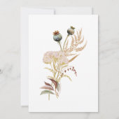 Rustieke Boho Delicate Herfst Wildflower Wedding Kaart (Achterkant)